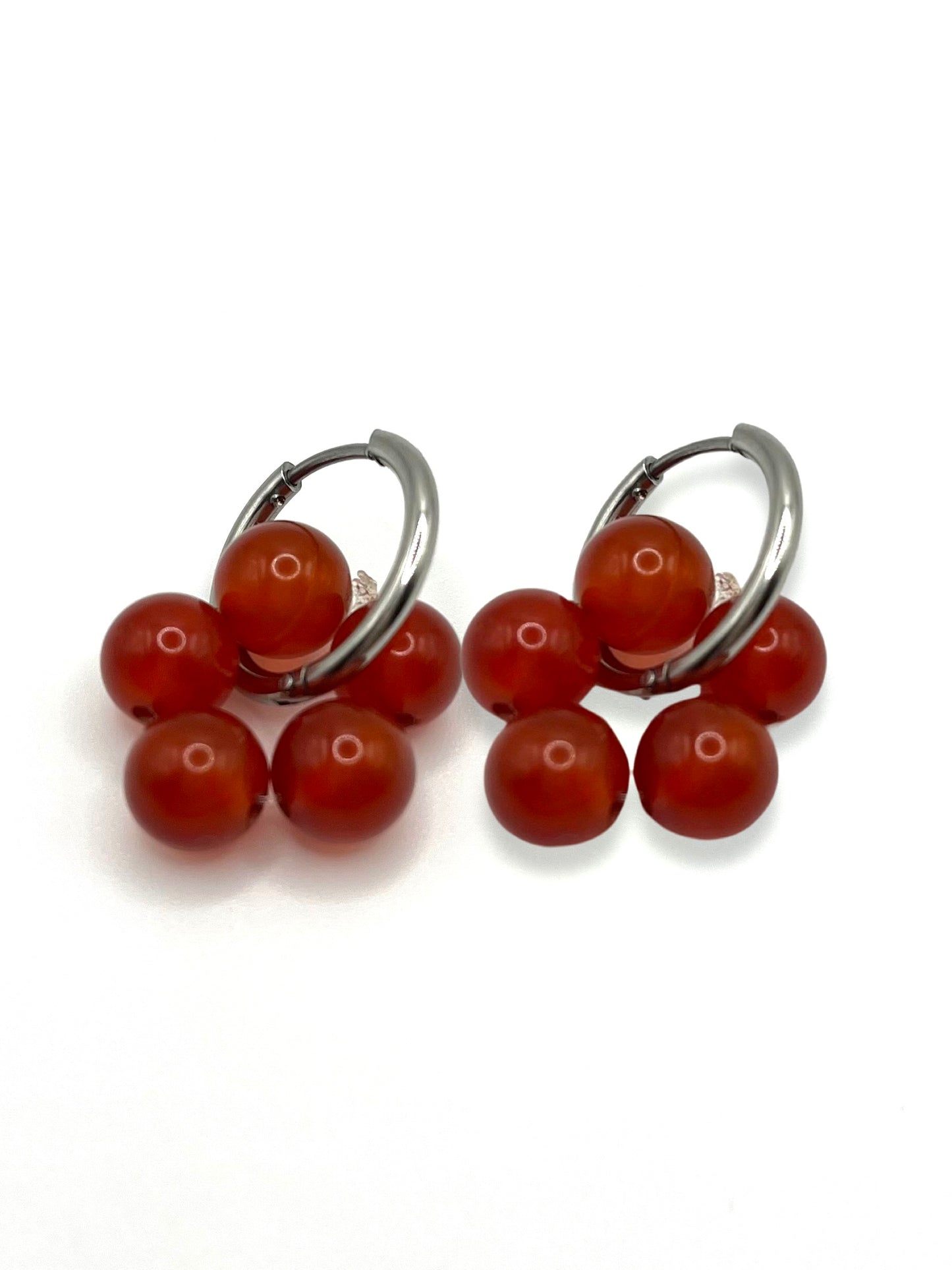 Boucles d’oreilles « Aliyah » rouge