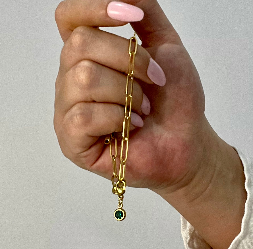 Breloque « scintillante verte »