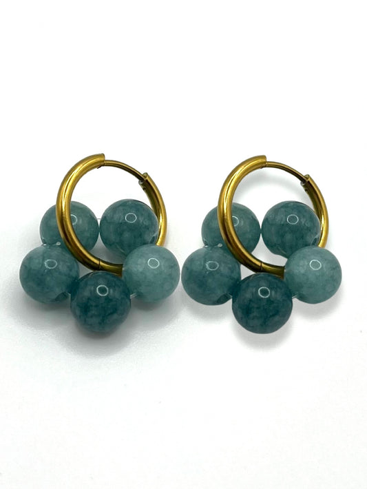 Boucles d’oreille « Aliyah » bleu