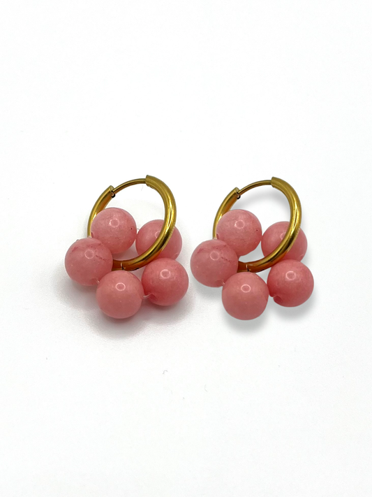 Boucles d’oreilles « Aliyah » rose
