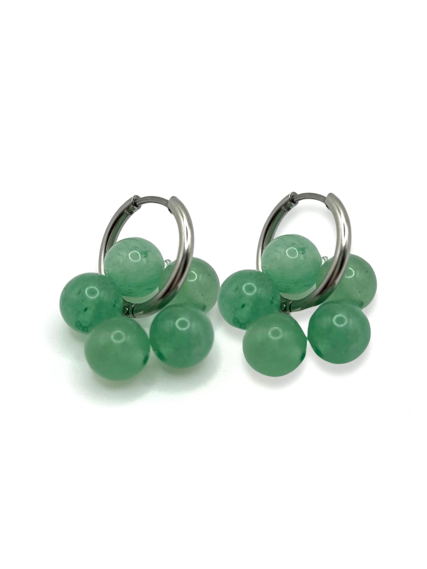 Boucles d’oreilles « Aliyah » verte
